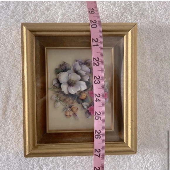 Vintage Framed Handmade 3D  Flowers Paper Tole Art - Picture 9 of 11